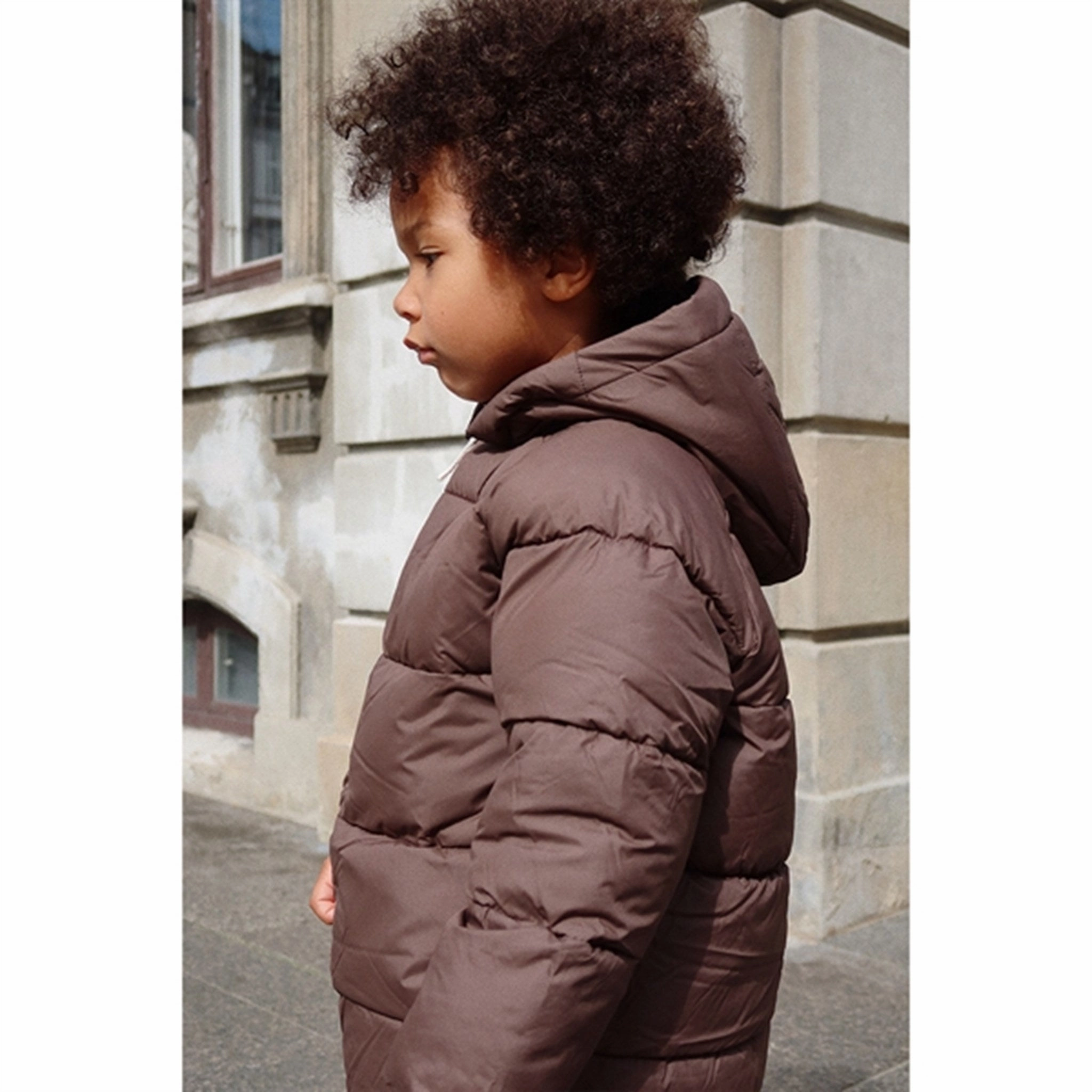 Konges Sl?jd Chocolate Brown Nuka Down Jacket Cozy Layering ElasticizedWaistbandSystem