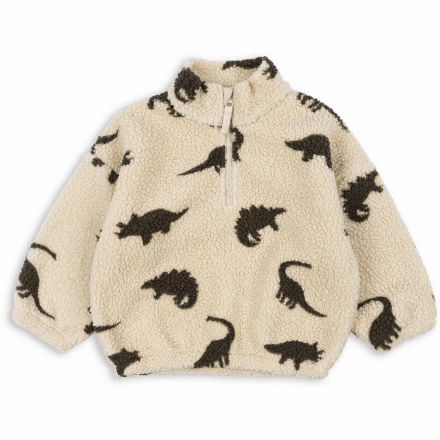 Konges Sl?jd Dino Silhouette Jody Teddy Half Zip Grs Single Buttons