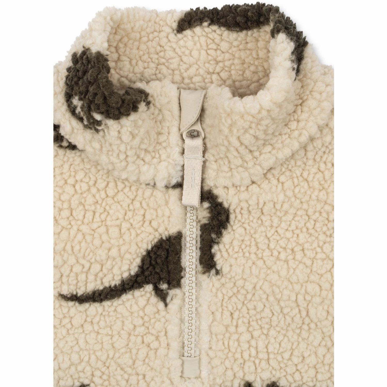 retro look Konges Sl?jd Dino Silhouette Jody Teddy Half Zip Grs