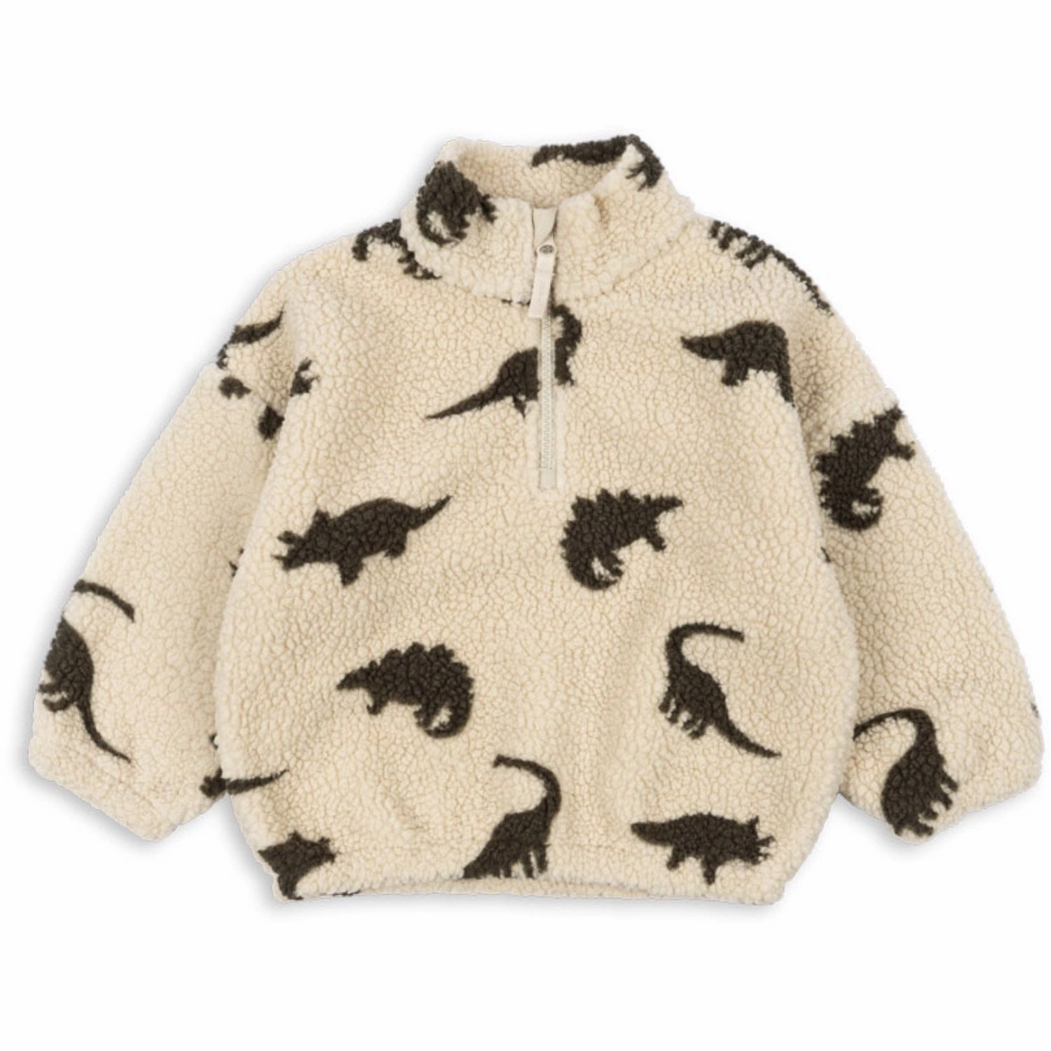 Konges Sl?jd Dino Silhouette Jody Teddy Half Zip Grs Collar Stabilization System