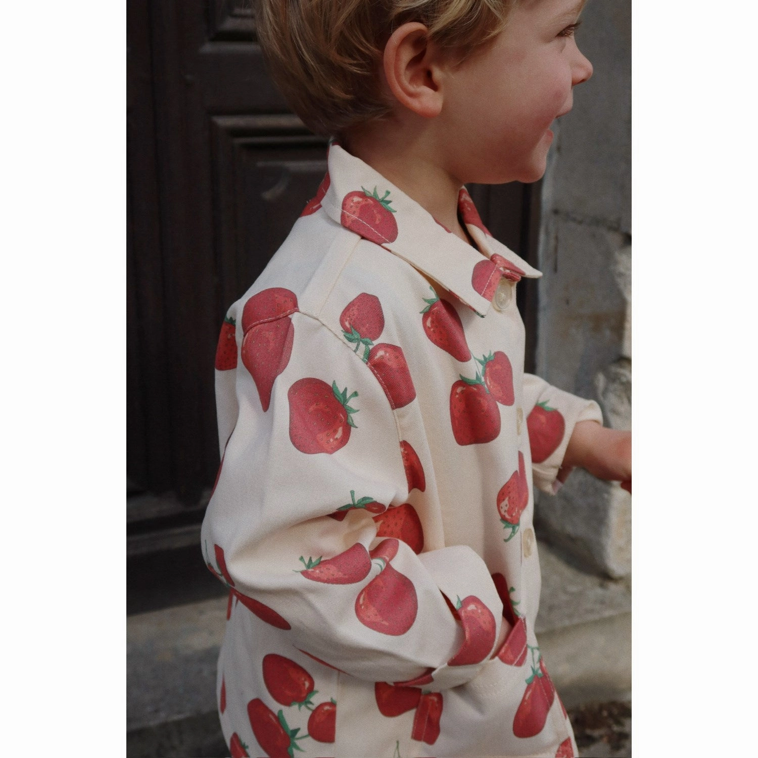 Konges Sl?jd Fragola Fen Shirt Jacket Gots Layered Hem Design Abrasion Proof Edging