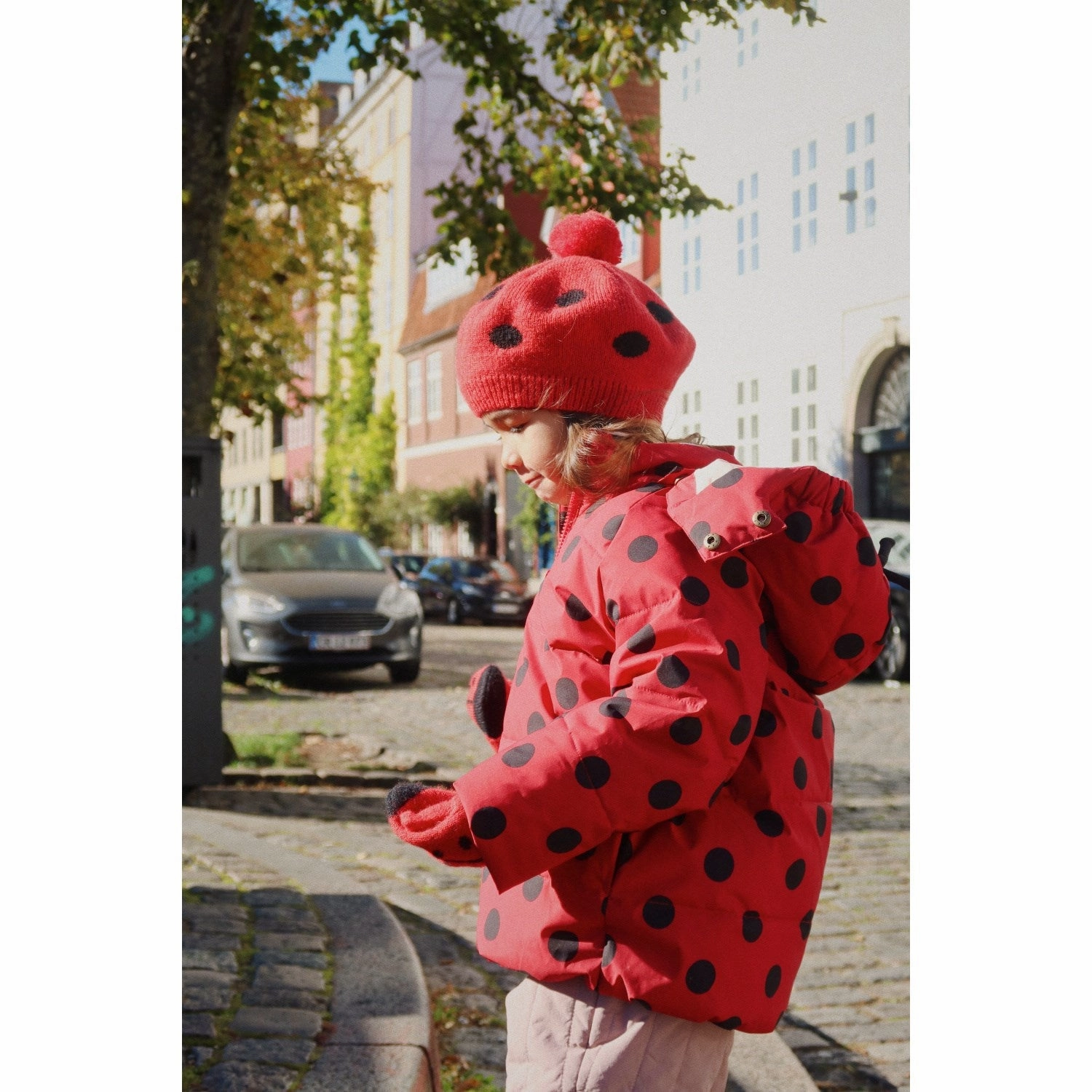 Konges Sl?jd Lady Dot Nuka Ladybug Jacket Grs Smooth Glide Fasteners Mid Season Wear