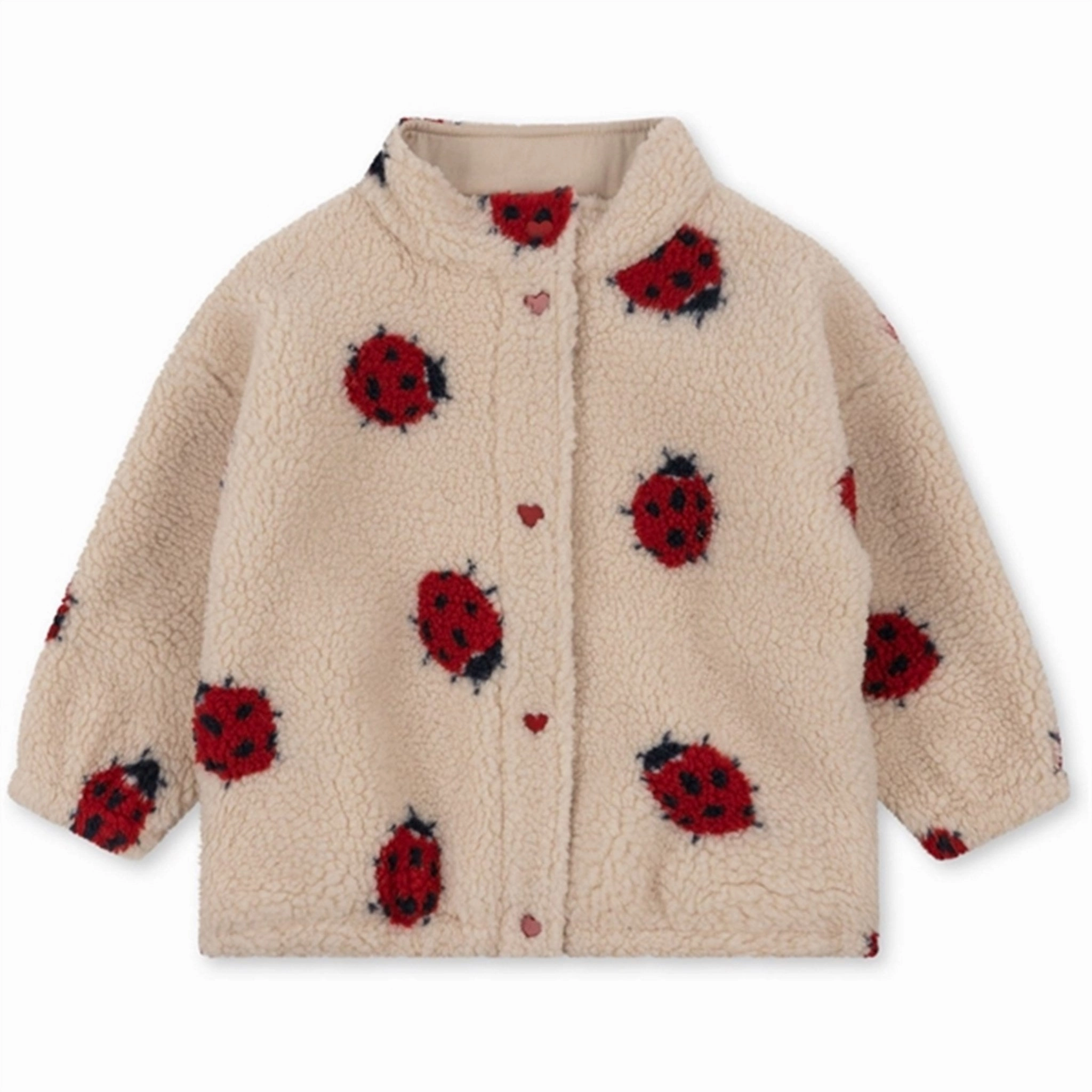 Konges Sl?jd Ladybug Sand Jody Teddy Jacket Hidden Zipper