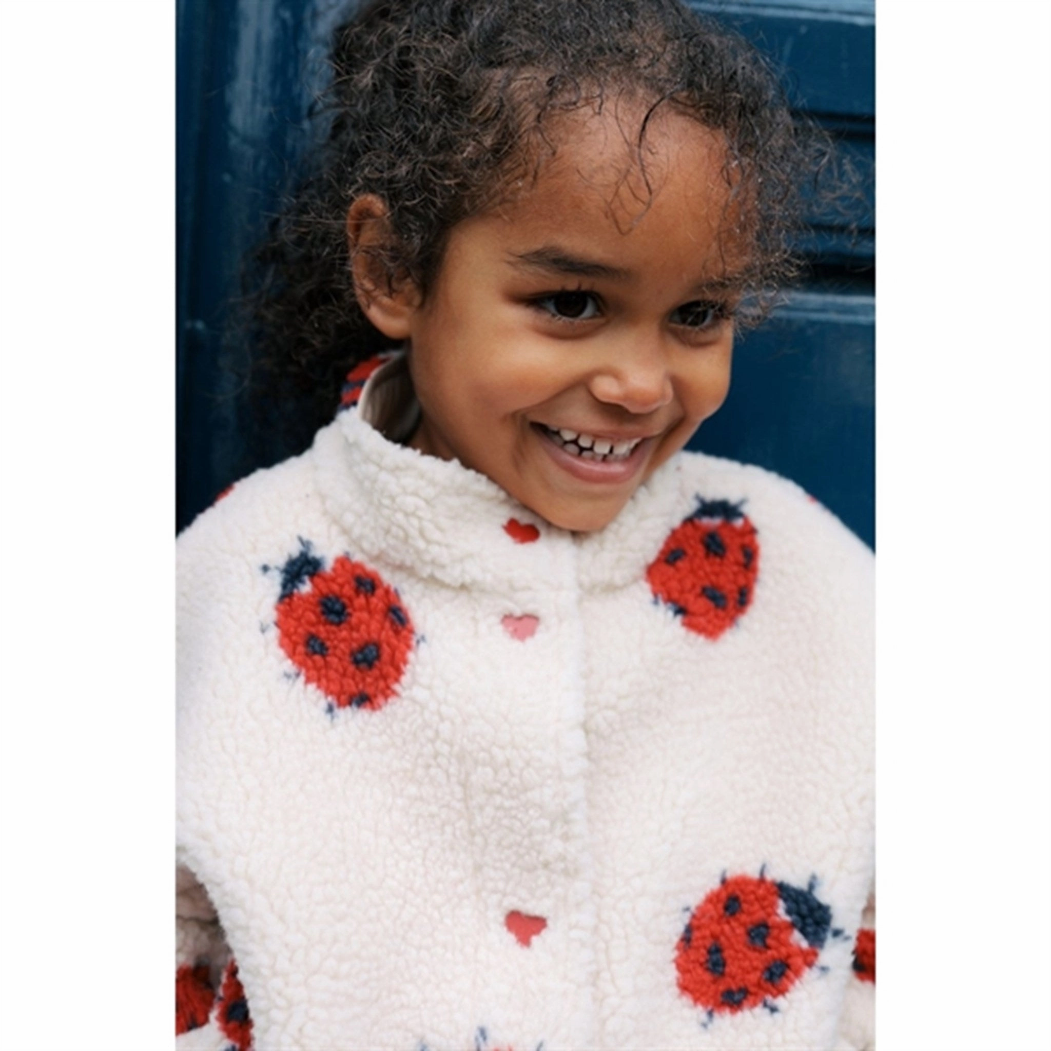 Konges Sl?jd Ladybug Sand Jody Teddy Jacket Relaxed Fit Structure Windproof Technology