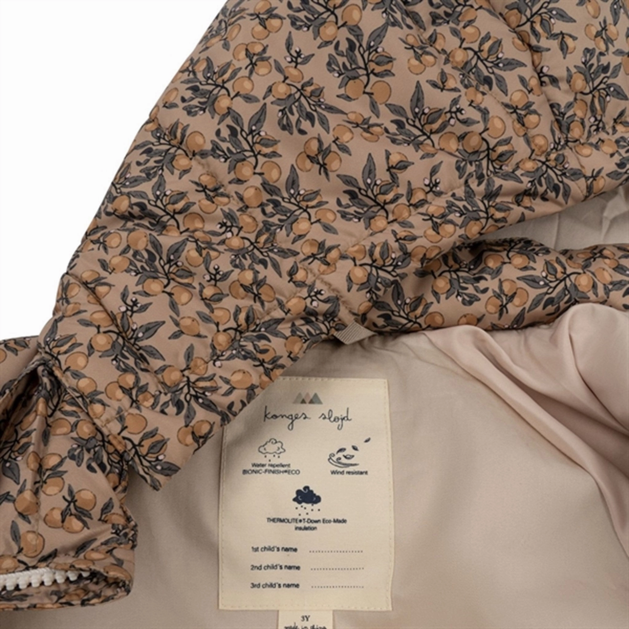 Konges Sl?jd Orangerie Beige Nuka Long Down Jacket Windproof Design Soft Texture