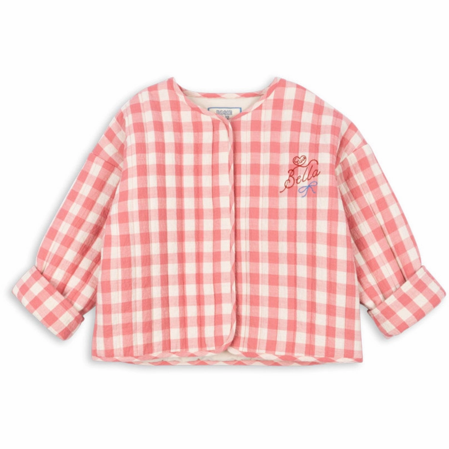 Konges Sl?jd Peach Blossom Check RHW X KS Bella Jacket Smooth Finish Adjustable Hood Feature