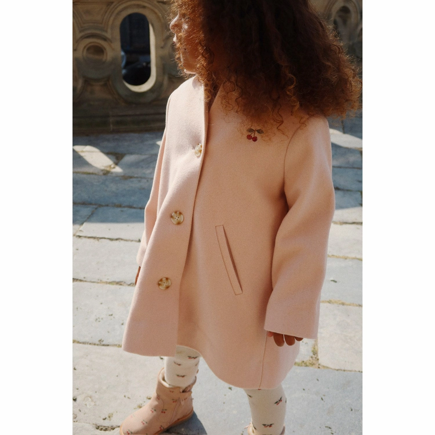 Convertible Collar Konges Sl?jd Peach Whip Novella Coat