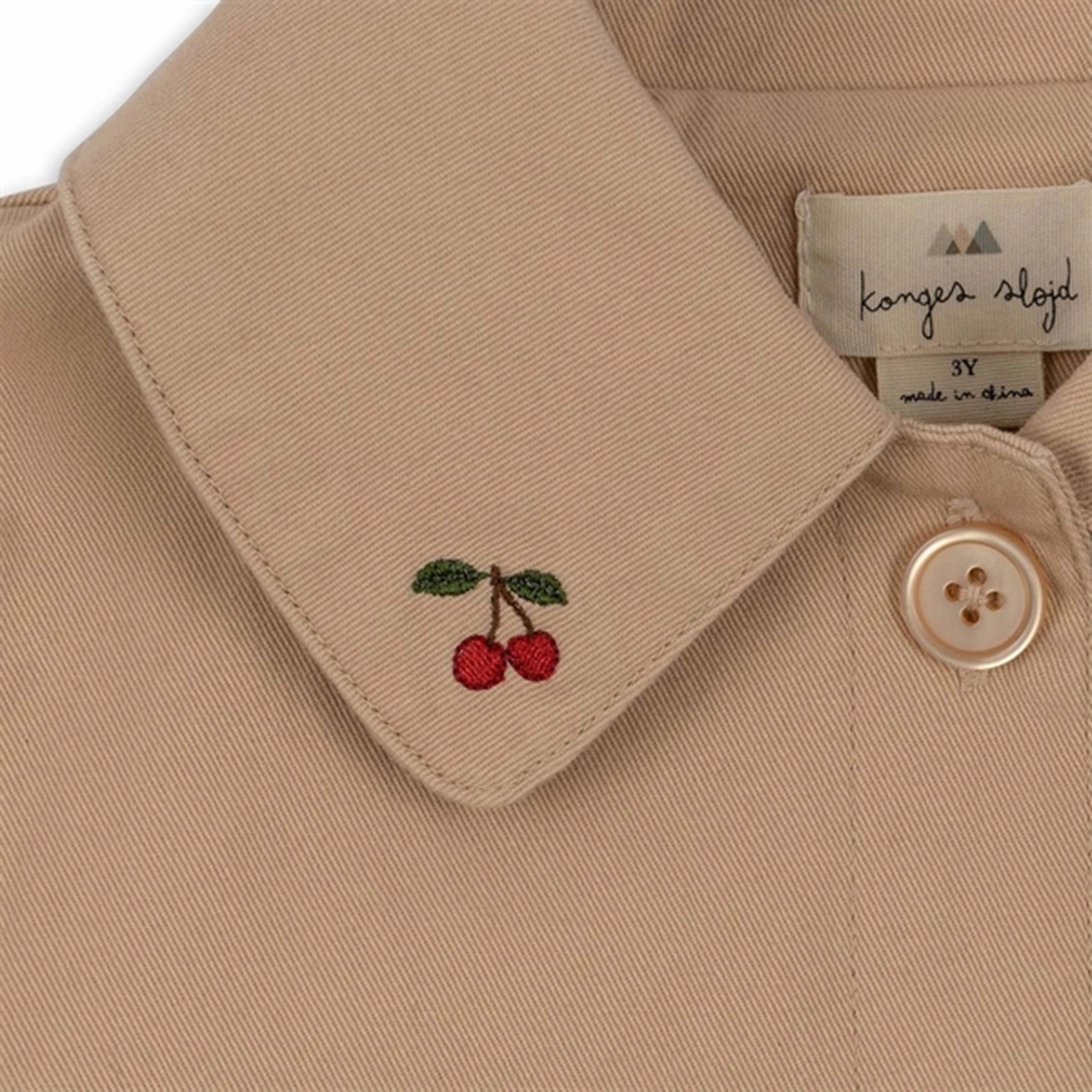 Konges Sl?jd Toasted Almond Mon Worker Jacket Minimal Detail Eco Friendly Fabric