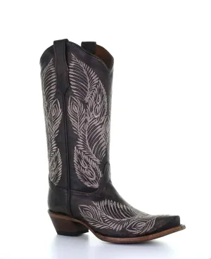 L5790 - Circle G brown western cowgirl leather boots for women