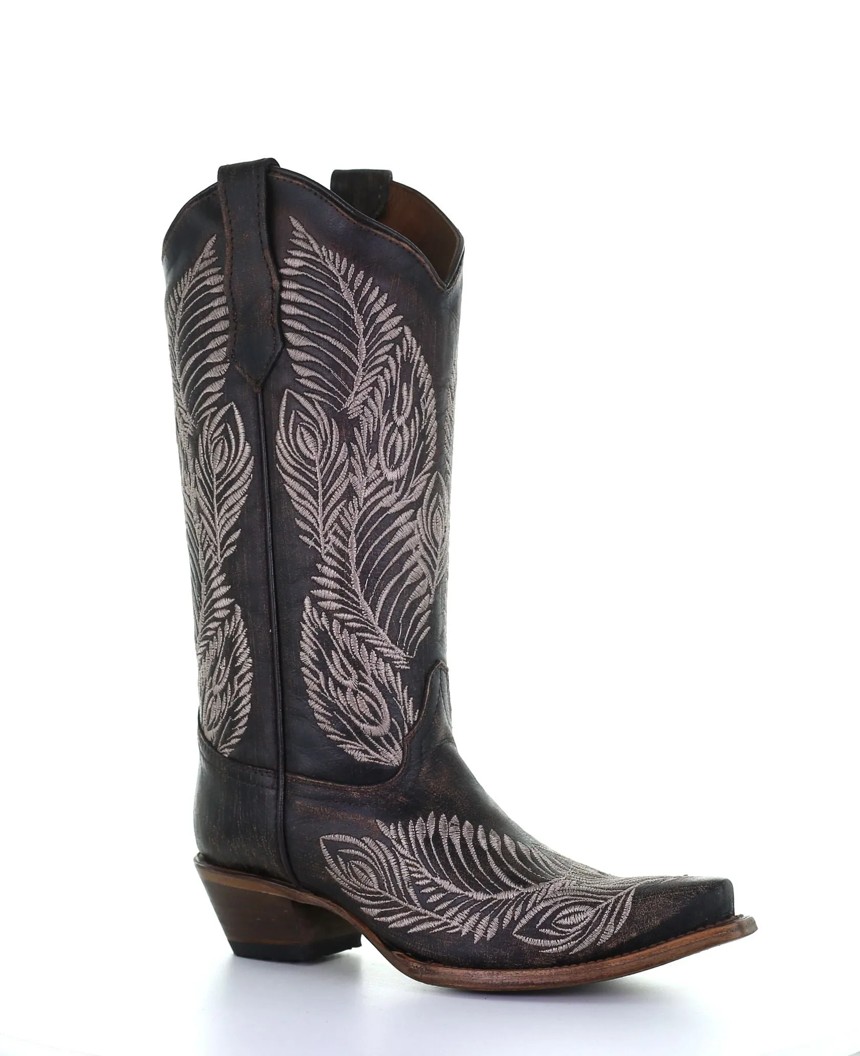 L5790 - Circle G brown western cowgirl leather boots for women