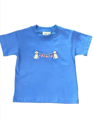 Lab w/Flags Embroidered Tee