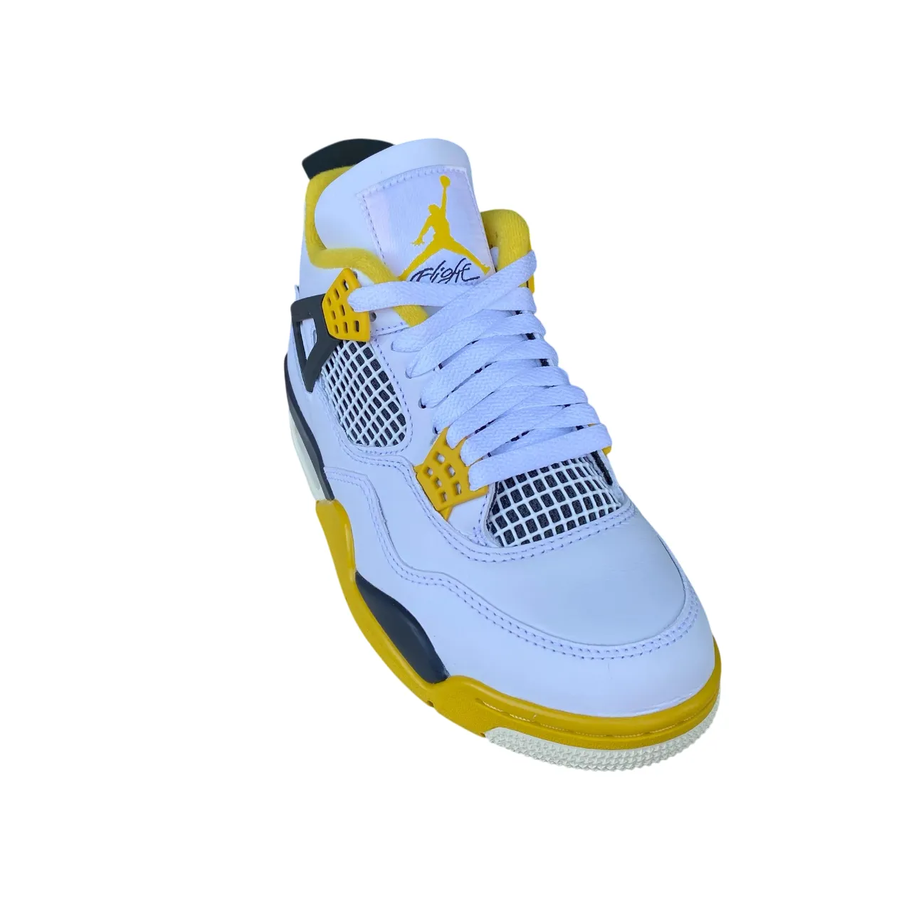 dancing shoes Enhanced Flexibility Nike scarpa sneakers Jordan 4 Vivid Sulfur AQ9129-101 bianco-giallo