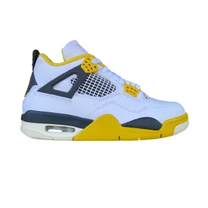 Nike scarpa sneakers Jordan 4 Vivid Sulfur AQ9129-101 bianco-giallo Comfort Grip
