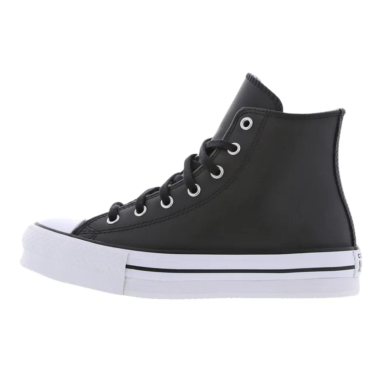 Converse All Star Chuck Taylor Eva Lift HI Donna Pelle Sintetica A02485C | Sneakers Platform nera thermal upper shoes High Abrasion Zones
