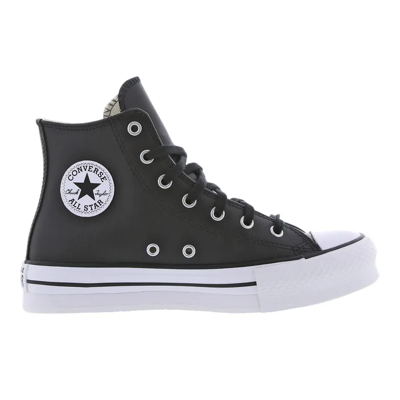 Converse All Star Chuck Taylor Eva Lift HI Donna Pelle Sintetica A02485C | Sneakers Platform nera shock - absorbing - midsole - feature shoes