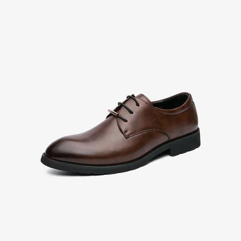 Lace Up Leather Shoes Men's Casual