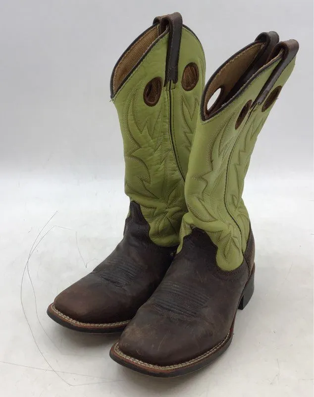 Laredo Women's 5616 Green Leather Mid-Calf Cowgirl Western Boots - Size 6.5 M