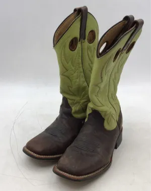 Laredo Women's 5616 Green Leather Mid-Calf Cowgirl Western Boots - Size 6.5 M