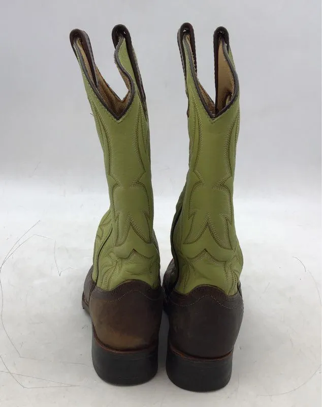 Laredo Women's 5616 Green Leather Mid-Calf Cowgirl Western Boots - Size 6.5 M