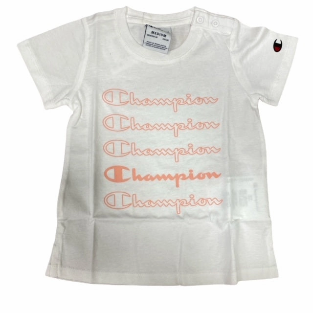 Anti microbial coating Functional Wear Champion maglietta maniche corte da bambina 404389 WW001 WHT bianco