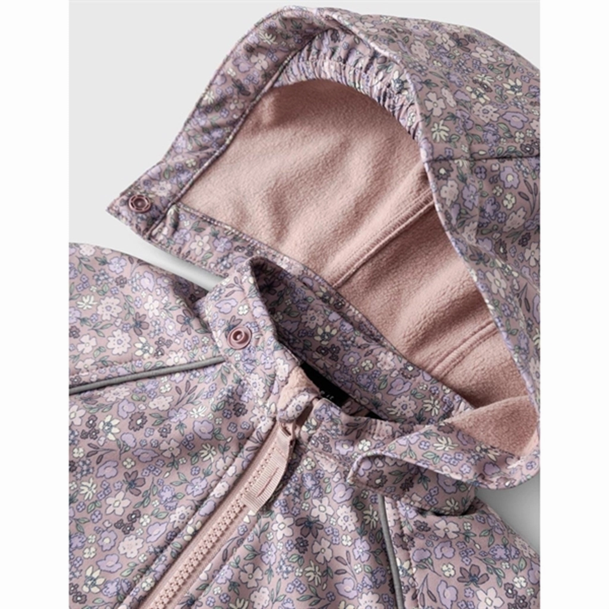 TemperatureRegulating Fabric Wind Resistant Name it Deauville Mauve Alfa08 Softshell Jacket Small Flower