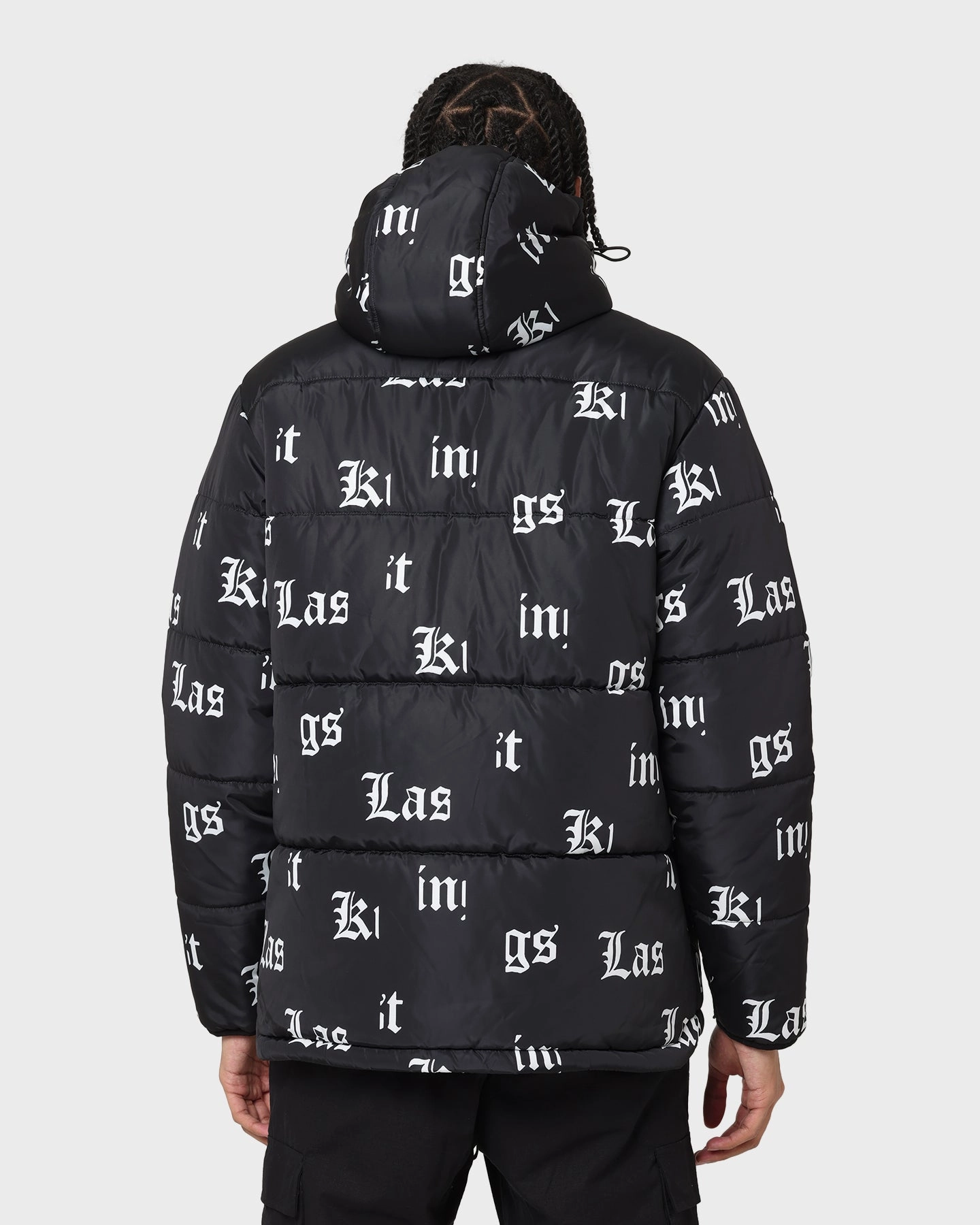 Last Kings Fragment Puffer Jacket Black Peak Ready