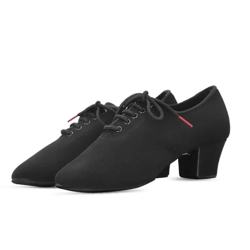 Latin Ballroom Dance Shoes for Salsa Dance with Soft Sole Oxford Leather 5cm Heel