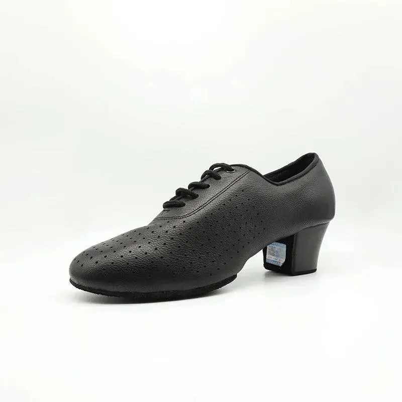 Latin Ballroom Dance Shoes for Salsa Dance with Soft Sole Oxford Leather 5cm Heel