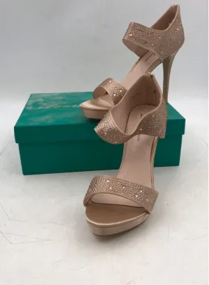 Lauren Lorraine Women's Pink Beaded Stiletto Pump Heels - Size 9.5