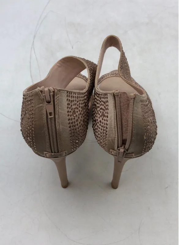 Lauren Lorraine Women's Pink Beaded Stiletto Pump Heels - Size 9.5
