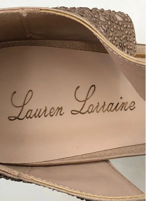 Lauren Lorraine Women's Pink Beaded Stiletto Pump Heels - Size 9.5