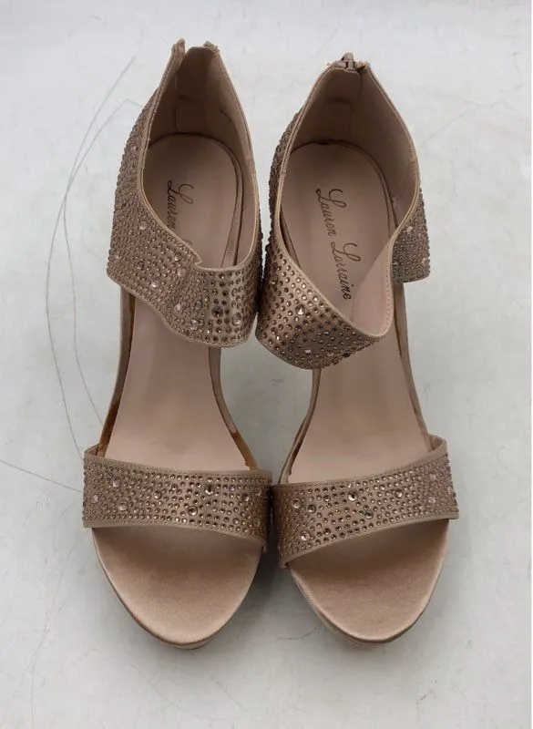 Lauren Lorraine Women's Pink Beaded Stiletto Pump Heels - Size 9.5