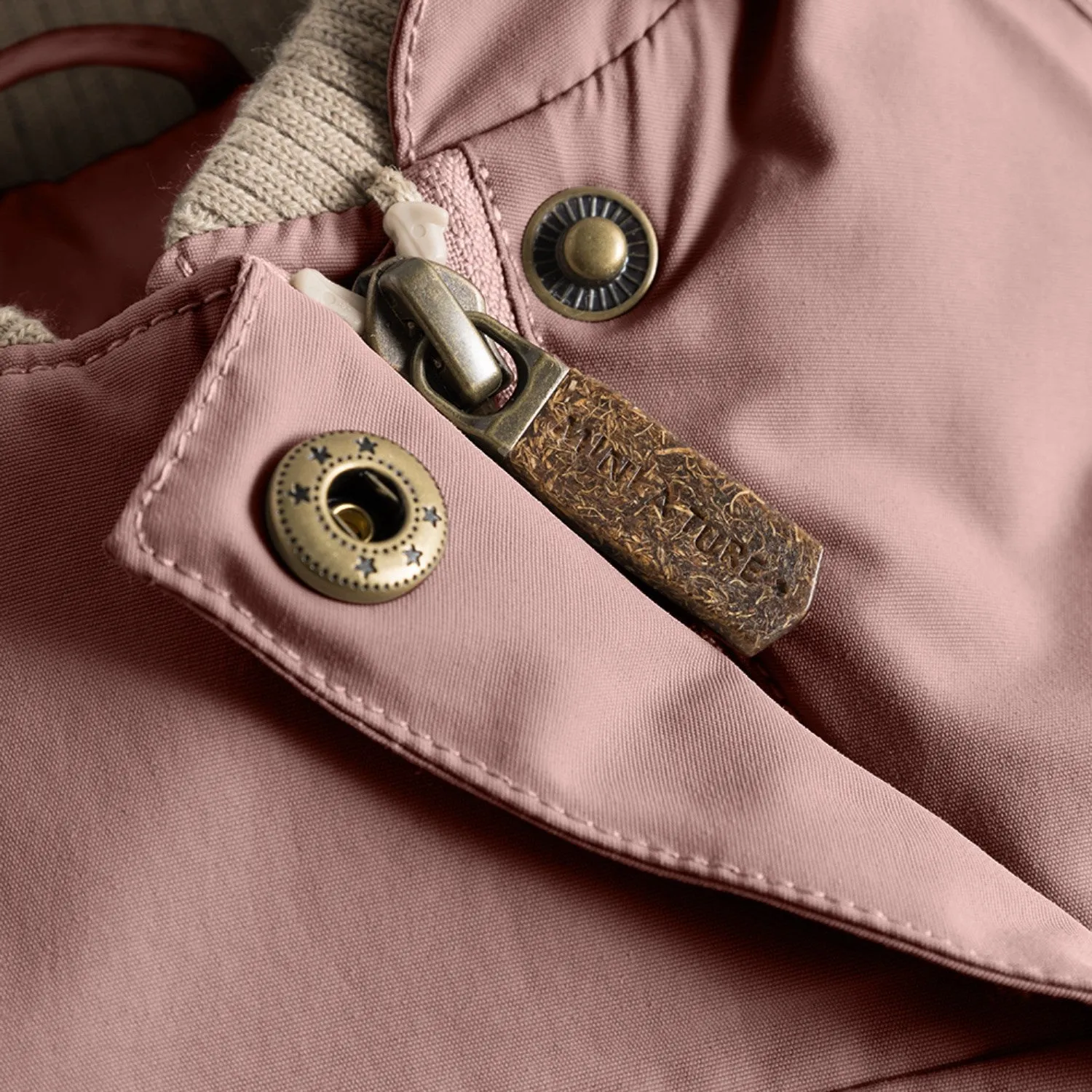 Mini A ture Light plum Wang Fleece Winter Jacket m. Fur Recycled materials