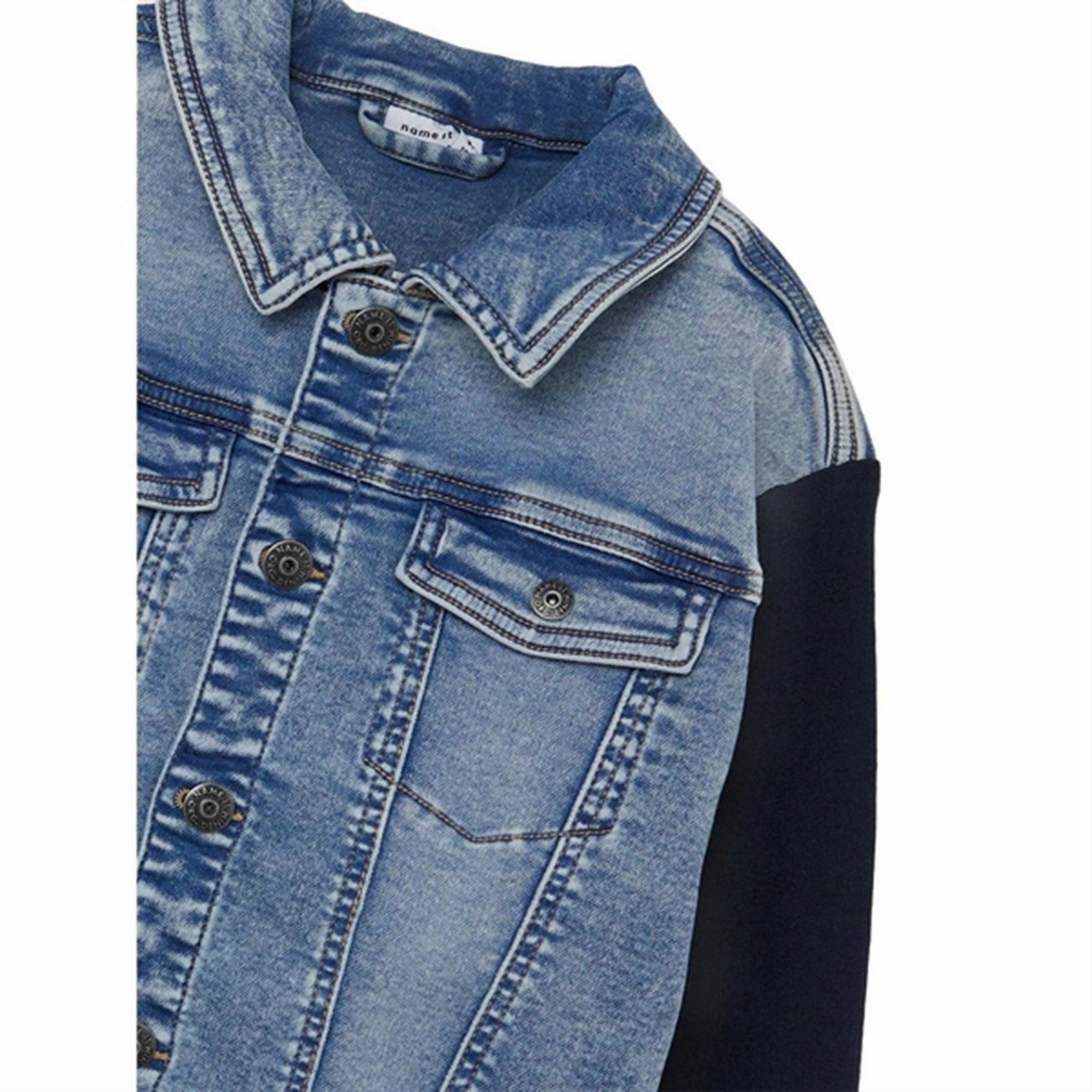 Name it Light Blue Denim Dae Sweat Denim Jacket Removable Hood