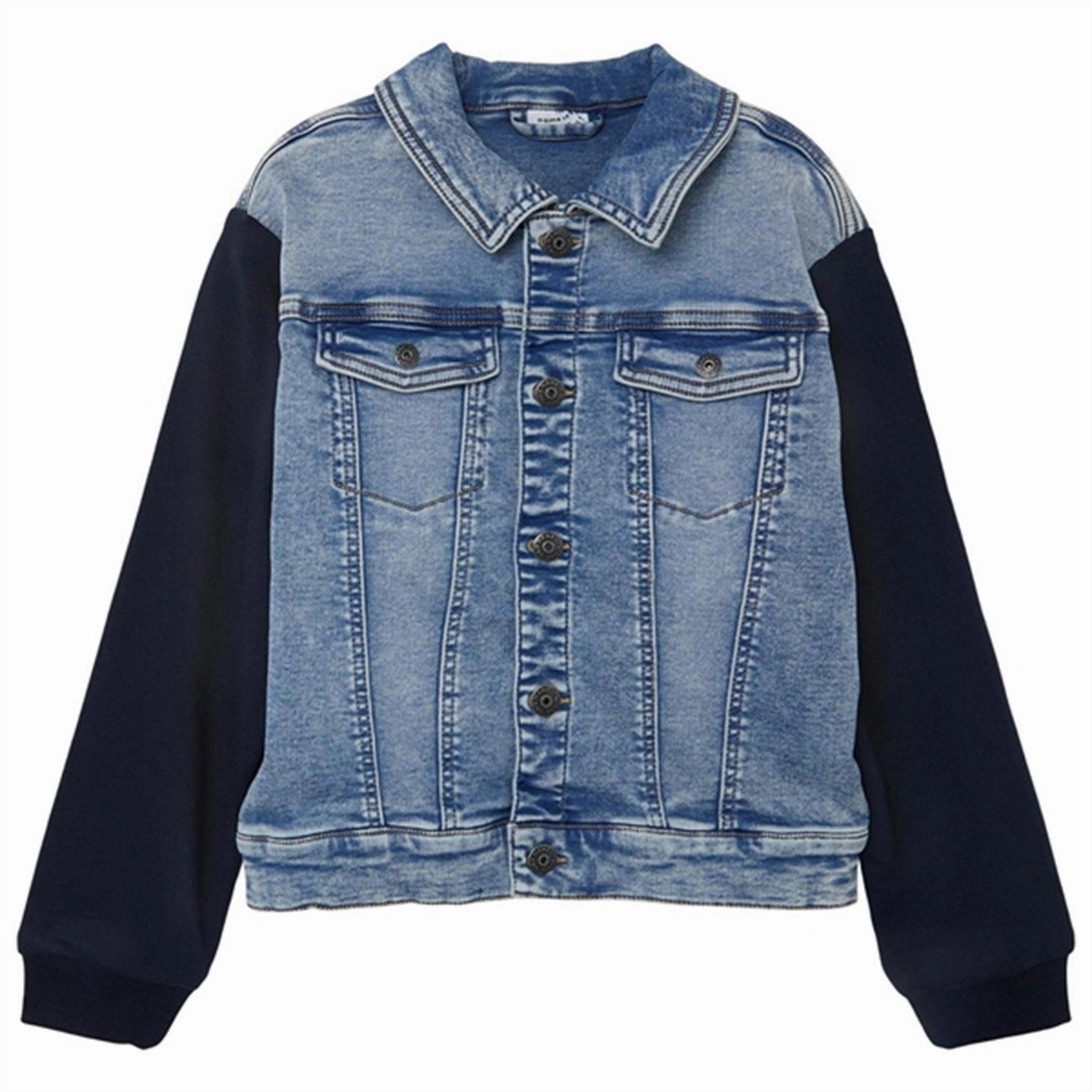 Name it Light Blue Denim Dae Sweat Denim Jacket Casual Outdoor Look Reflective Bands