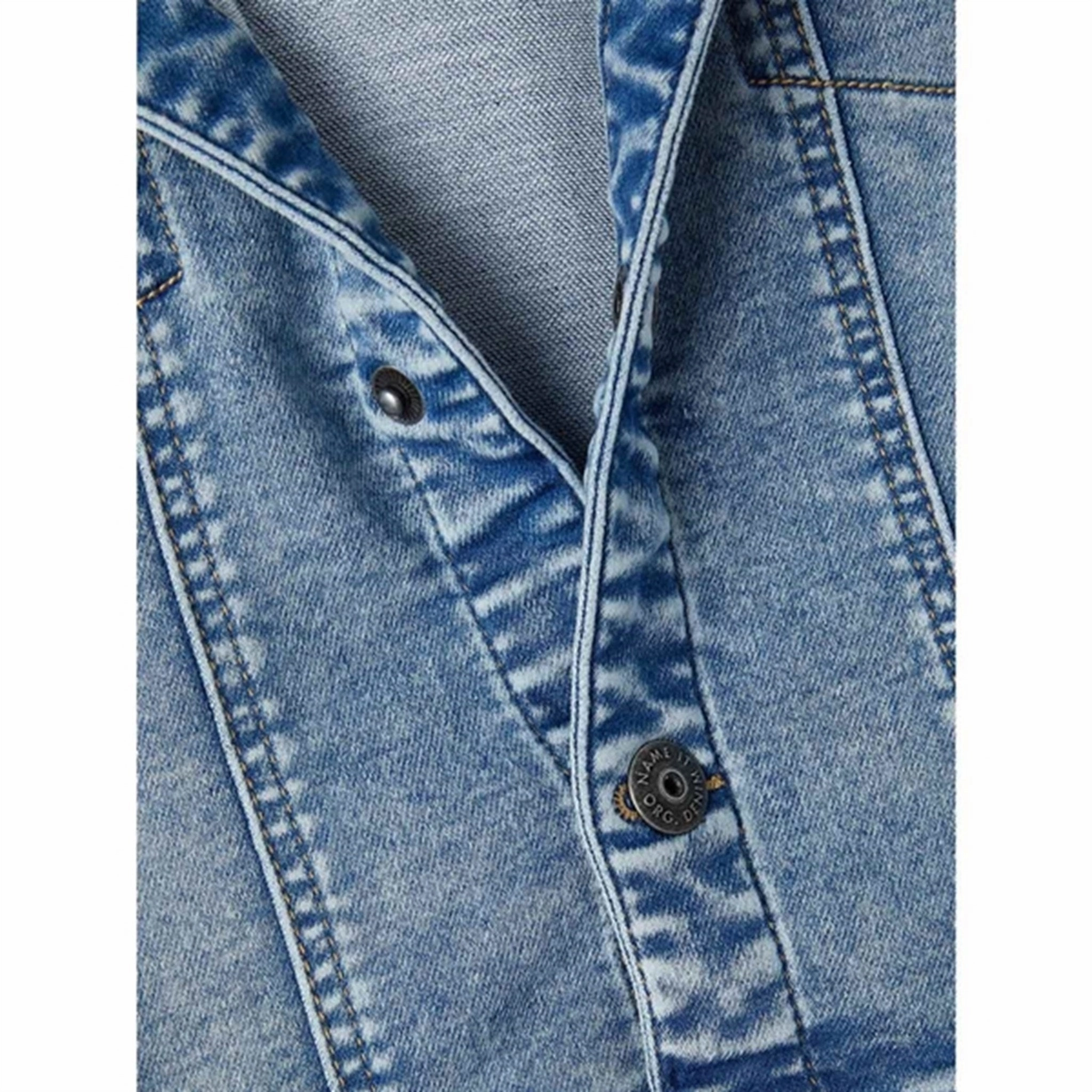 Name it Light Blue Denim Dae Sweat Denim Jacket Minimalist Pocket Layout