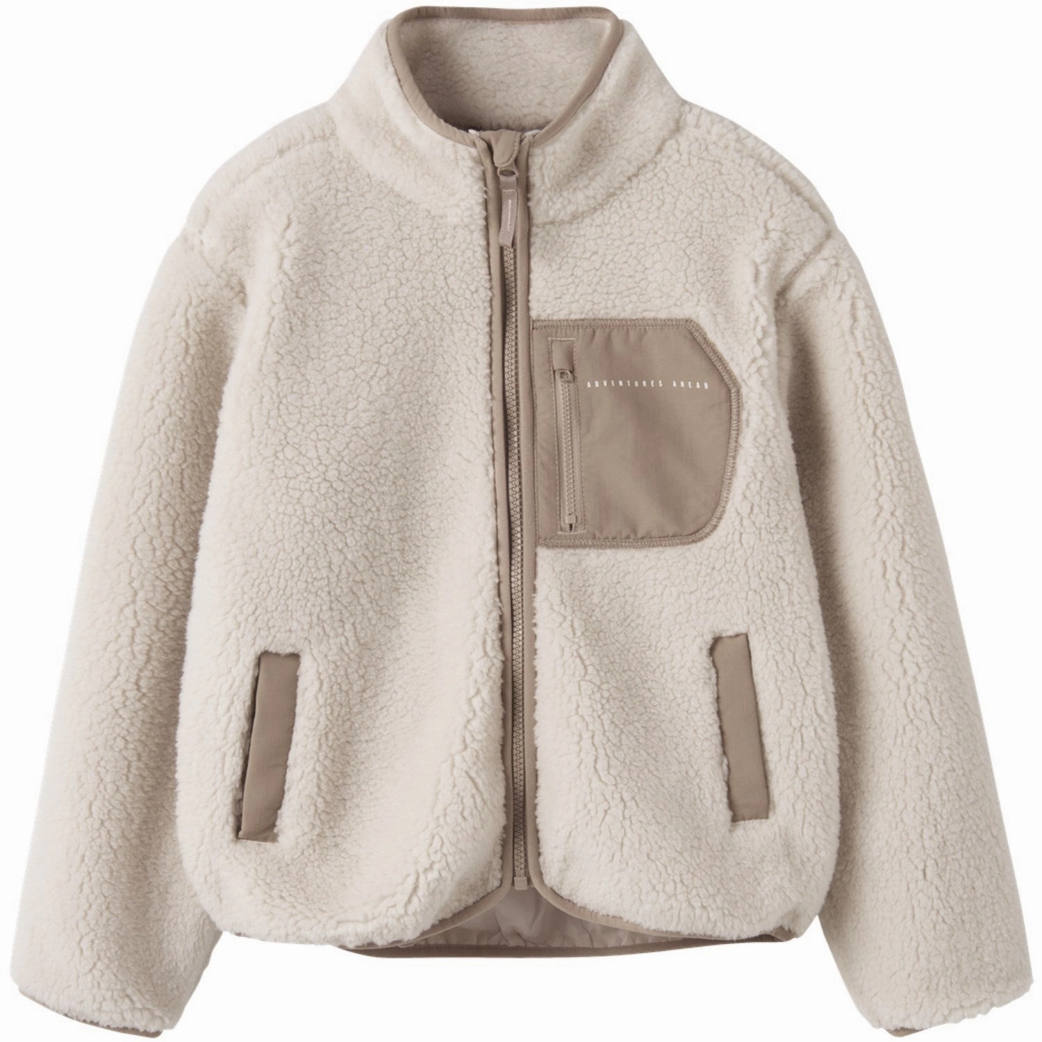Abrasion Resistant Panels HypoallergenicInnerLayer Name It Moonbeam Chest Pocket Savannah Tan Nknmattia Sherpa Jacket Pb
