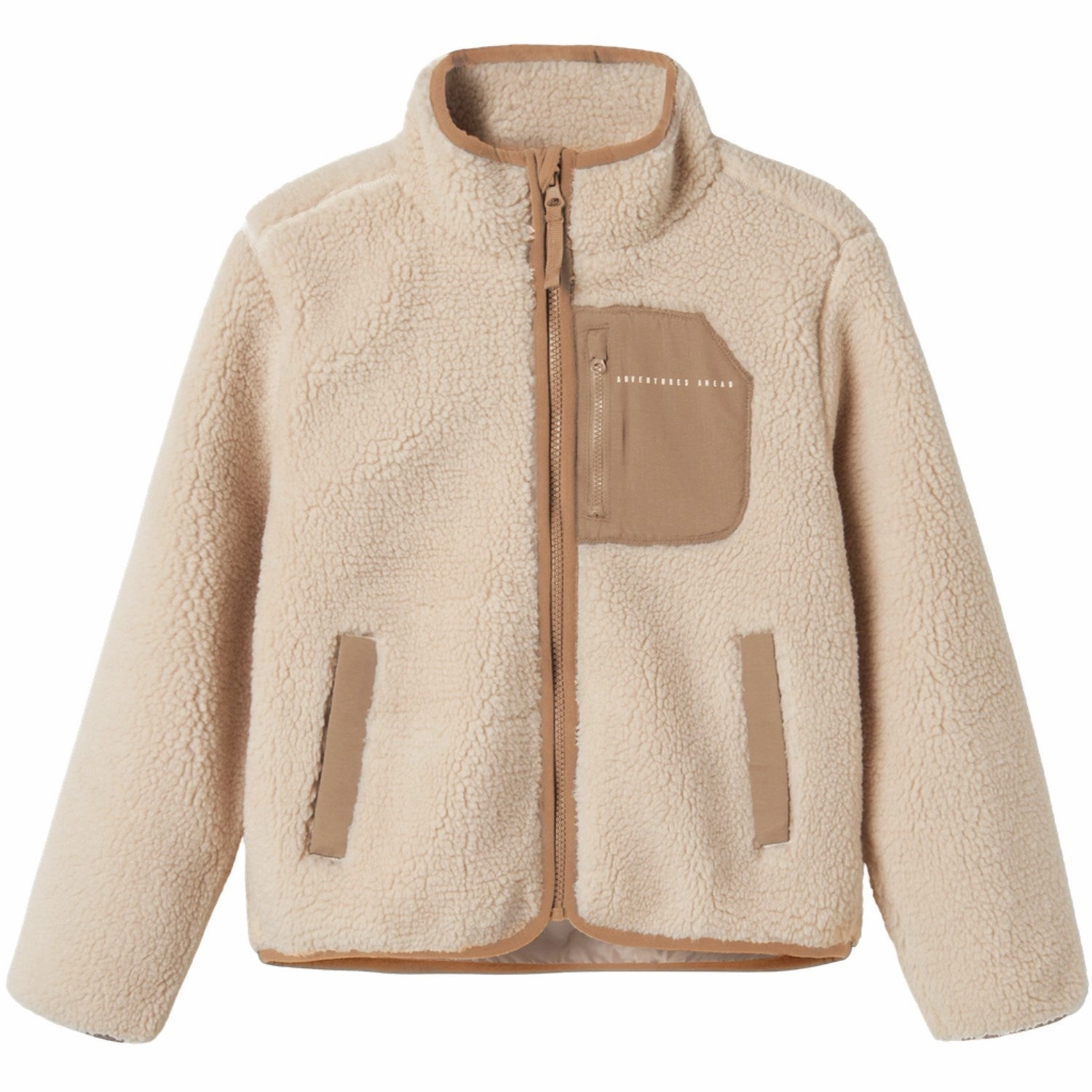 Casual City Name It Moonbeam Chest Pocket Savannah Tan Nknmattia Sherpa Jacket Pb