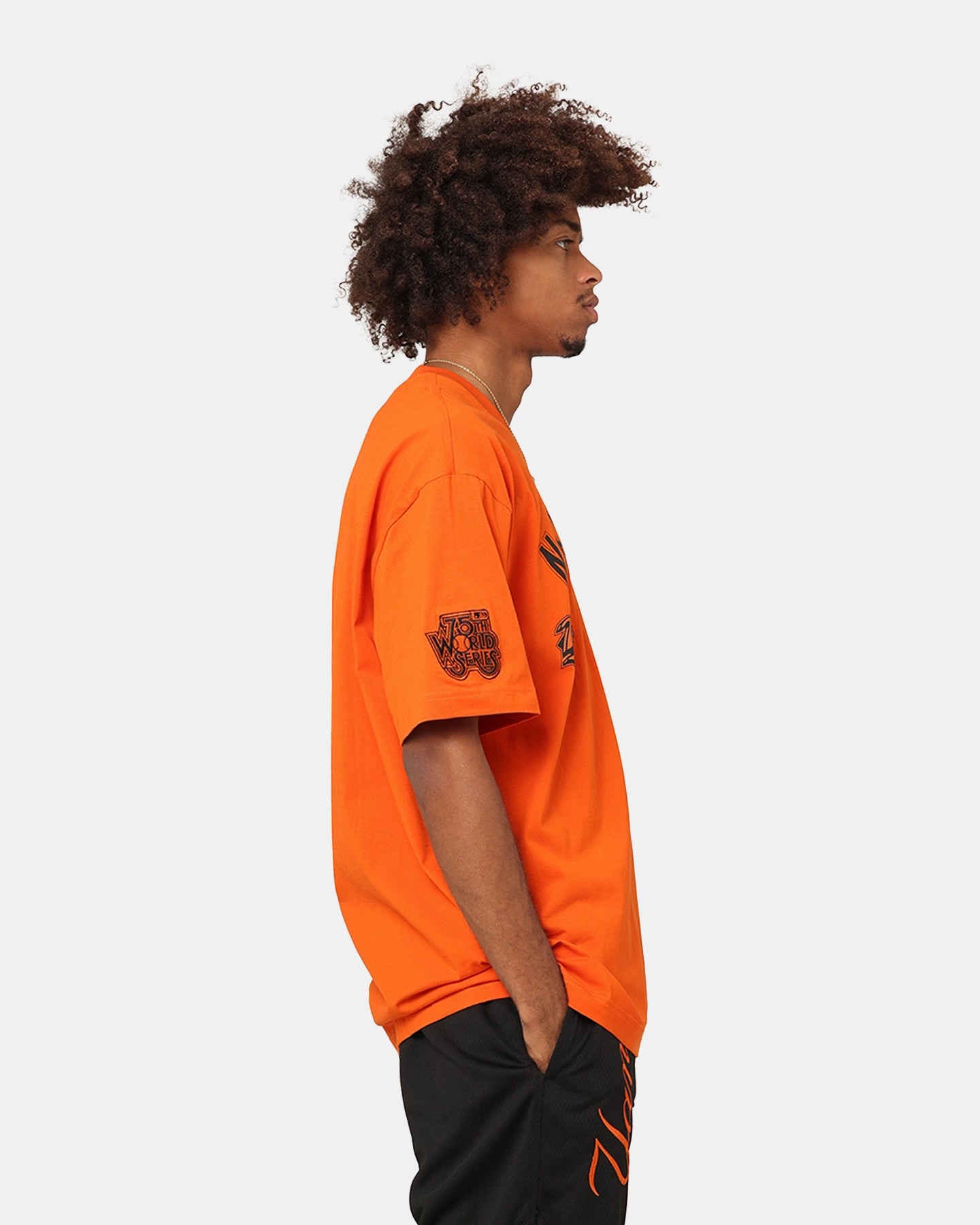 New Era New York Yankees 'Scary Nights' Oversized T-Shirt Orange/Black Trendy Comfort Wear
