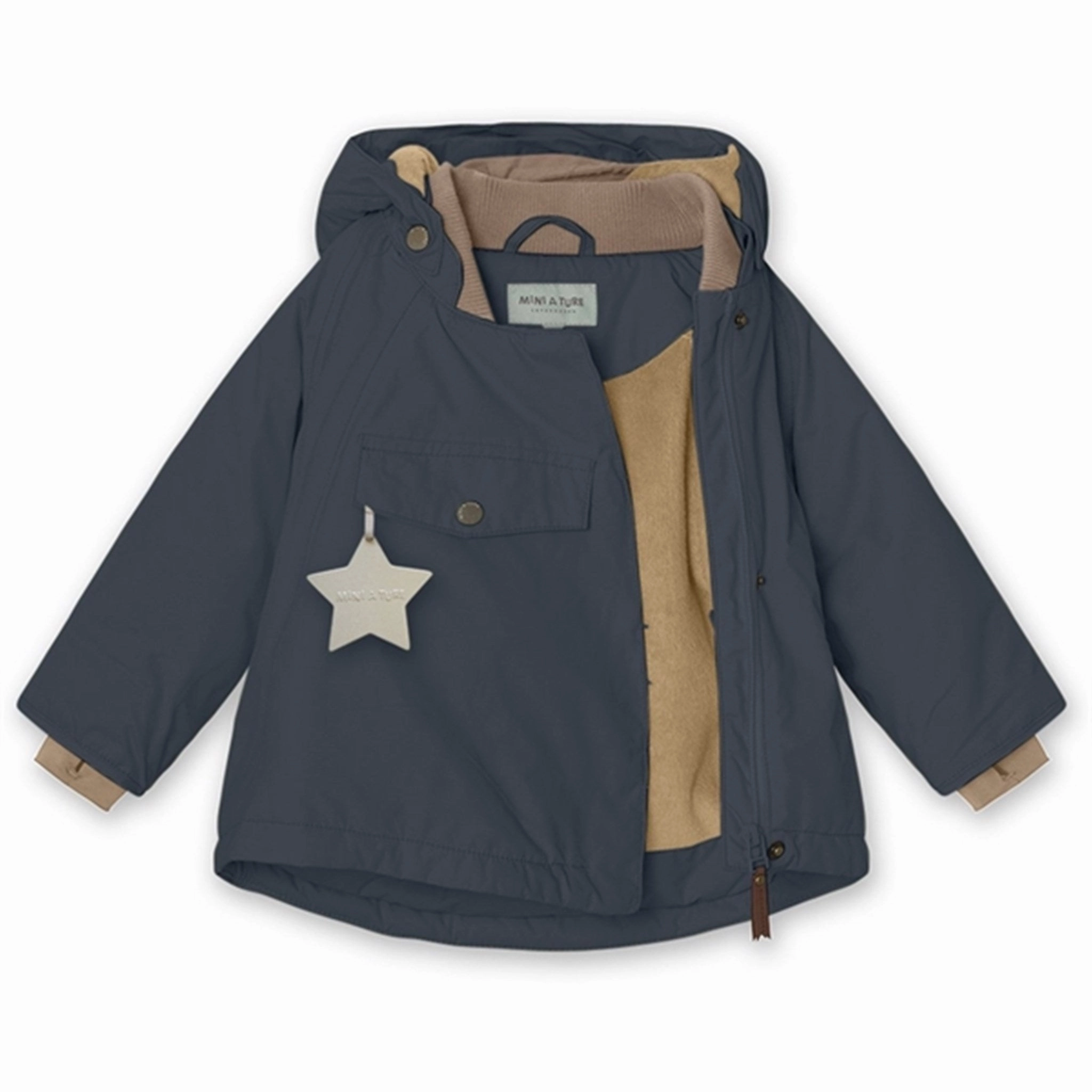 MINI A TURE Wang Fleece Winter Jacket Blue Nights High Performance Blend