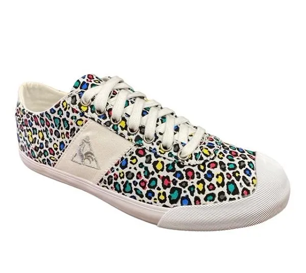 Le Coq Sportif scarpa sneakers da donna Lilas Leopard 1411137 bianco Non Slip Heel Grip