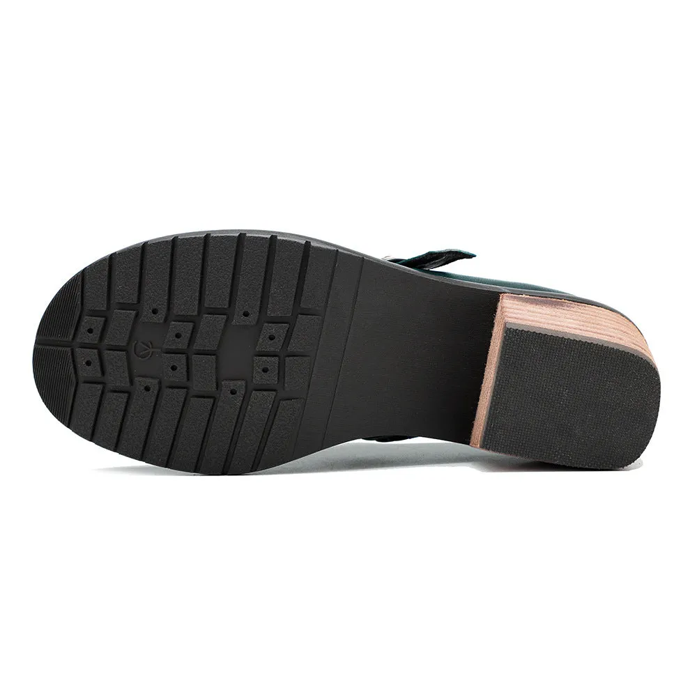 Leather Hand-polished Low-top Thick Heel Comfortable Round-head Loafers