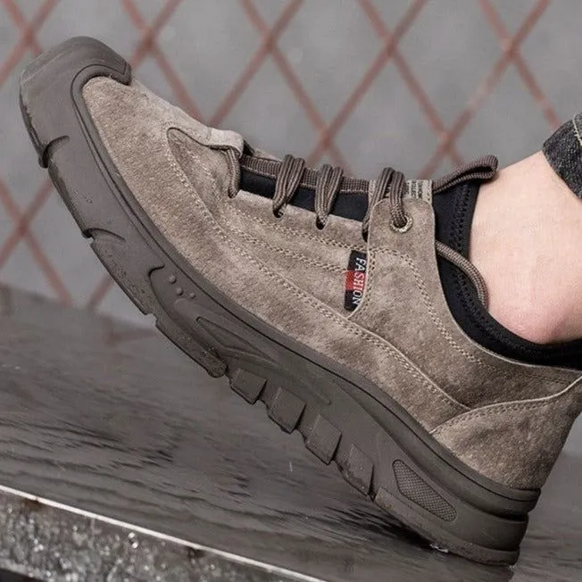 Leather Men's Safety Casual Shoes MCSTSTY55 Anti-smash Sneakers Boots