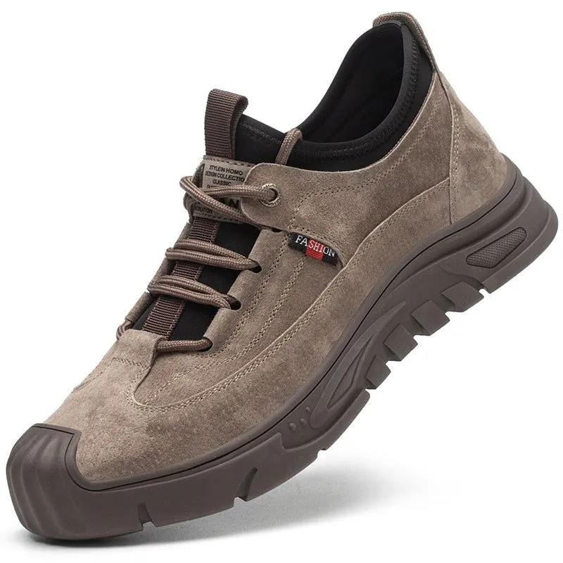 Leather Men's Safety Casual Shoes MCSTSTY55 Anti-smash Sneakers Boots