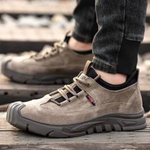 Leather Men's Safety Casual Shoes MCSTSTY55 Anti-smash Sneakers Boots