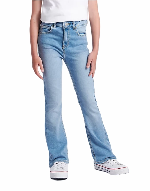 Lee Kids pantalone jeans 5 tasche a zampa da ragazza Breese Mid Soho LEG5006 blu chiaro Travel Comfort