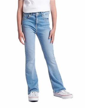 Lee Kids pantalone jeans 5 tasche a zampa da ragazza Breese Mid Soho LEG5006 blu chiaro Travel Comfort