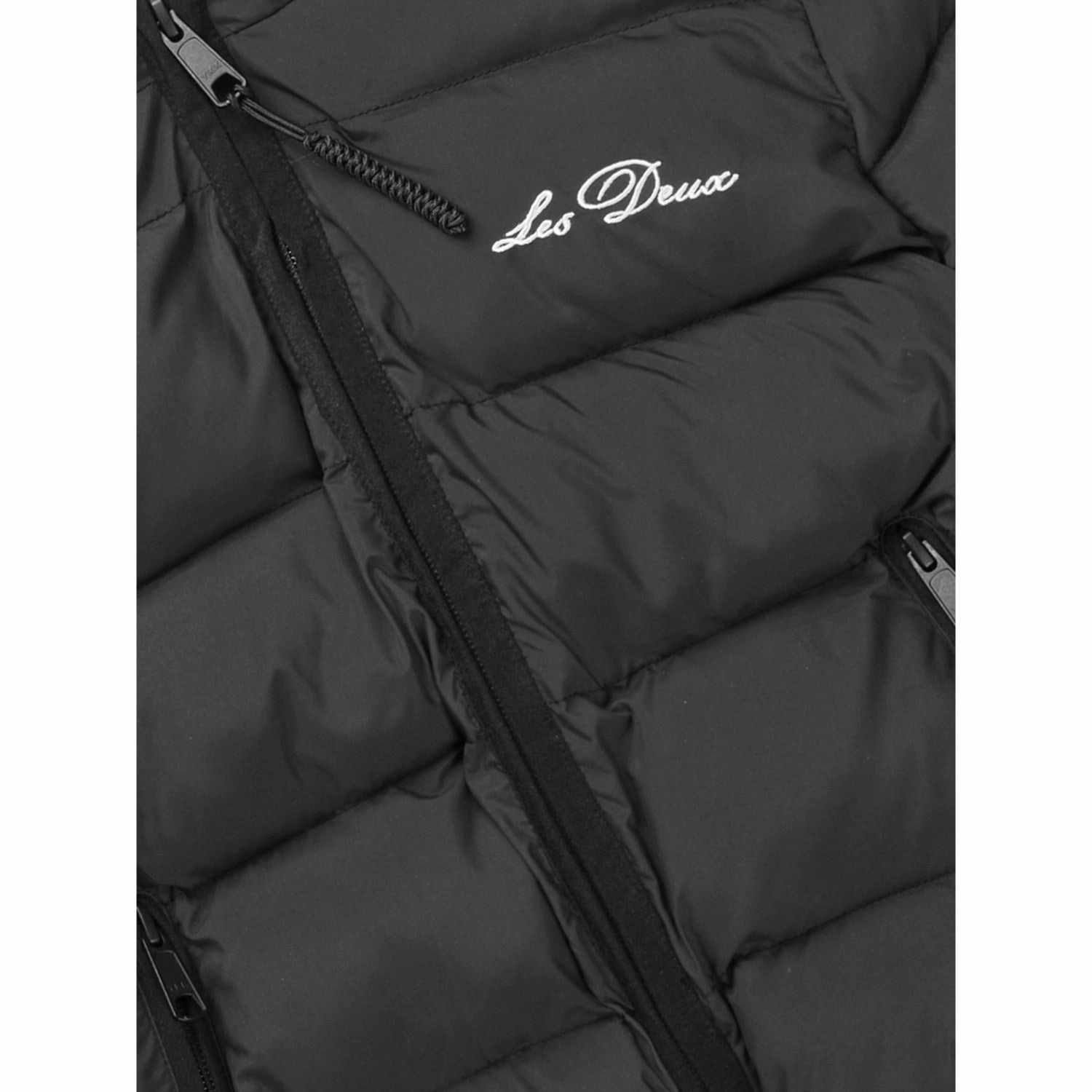 Les Deux Kids Black Newport Padded Jacket Kids Street Look Organic Cotton Blend