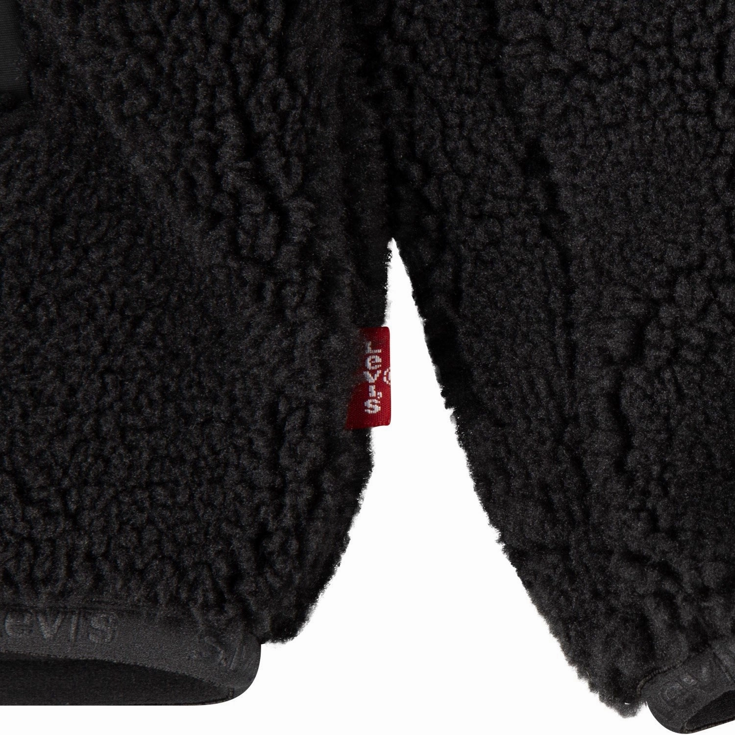 Levi's BLACK Sherpa Jacket Layered Drape Noise Reduction Design