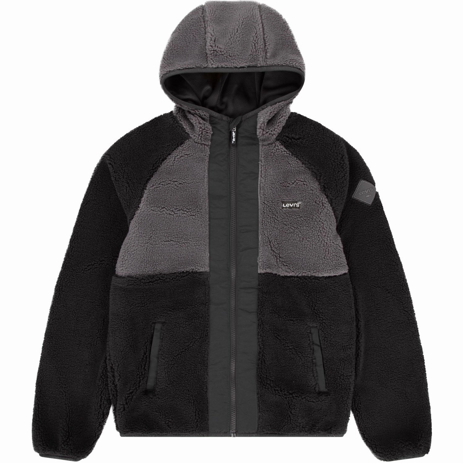 UV Protective Layer Layer Friendly Shape Levi's BLACK Sherpa Jacket